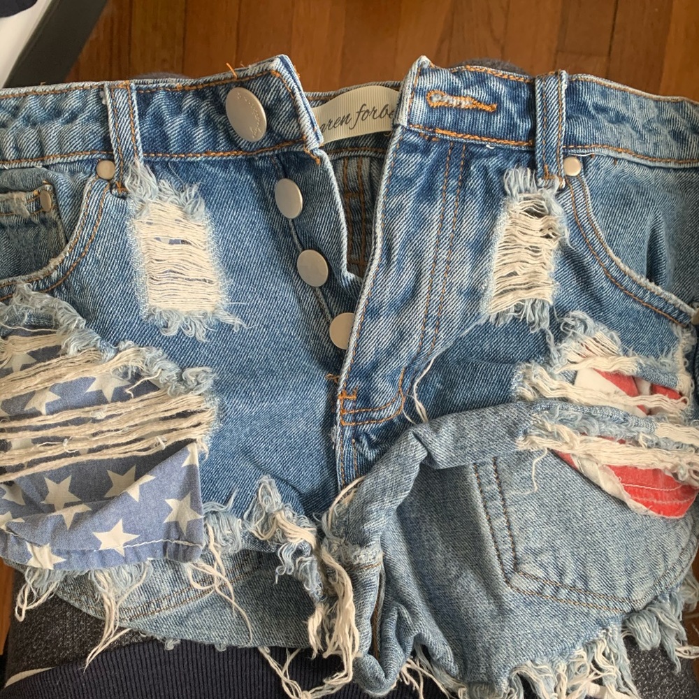 American flag shorts from boutique